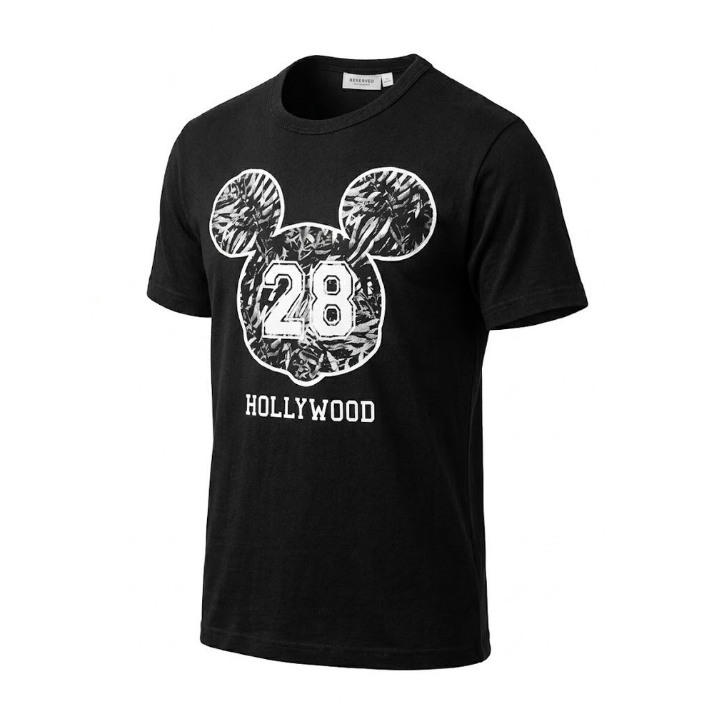 Disney T-Shirt Womens M Black Hollywood Mickey 28 Graphic Moody Tee Urban Grunge